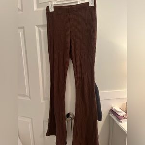 garage brown flare pants